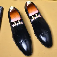 Luxury Italian Style Fashion Mens Dress Genuine Leather Casual Formal Shoes Plaid Office Slip-on Wedding Shoes US 11.5 Luxury Italian Style Fashion Mens Dress Genuine Leather Casual Formal Shoes Plaid Office Slip-on Wedding Shoes US 11.5