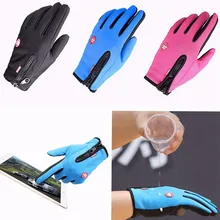Водонепроницаемые зимние теплые перчатки мужские лыжные перчатки Сноуборд мотоциклетные перчатки Зимний сенсорный экран Снежная перчатка-ветровка