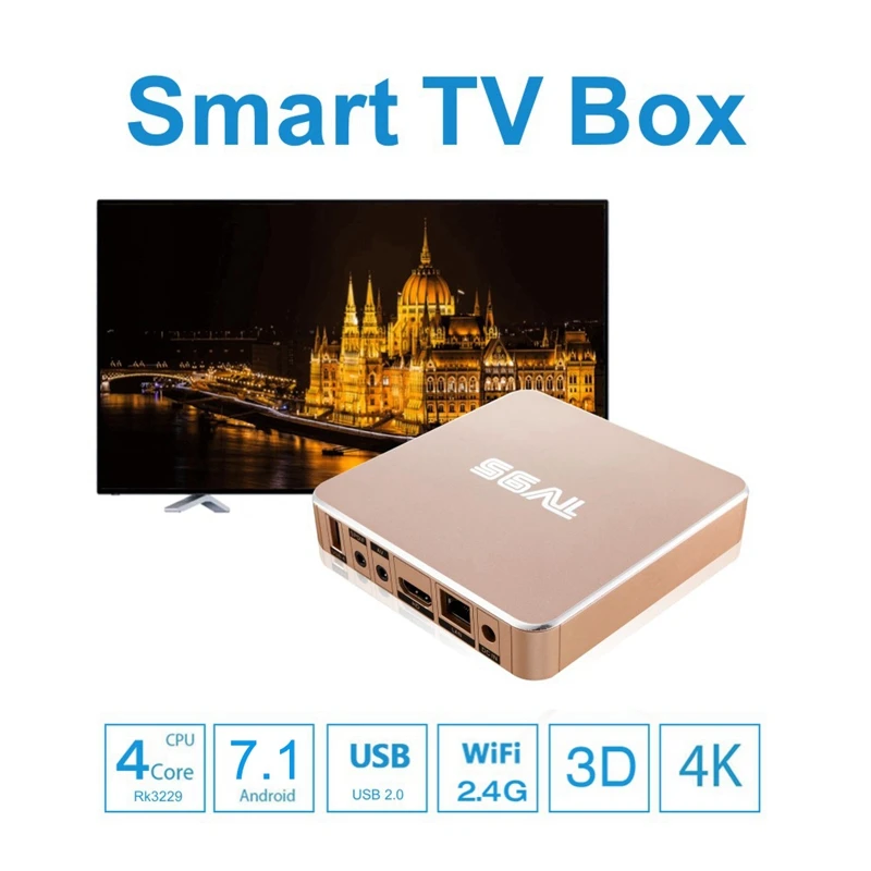 Mini TV BOX 2GB/8GB Android 7.1 Rockchip3229 Quad Core 2.4G WiFi HD LED Media Player