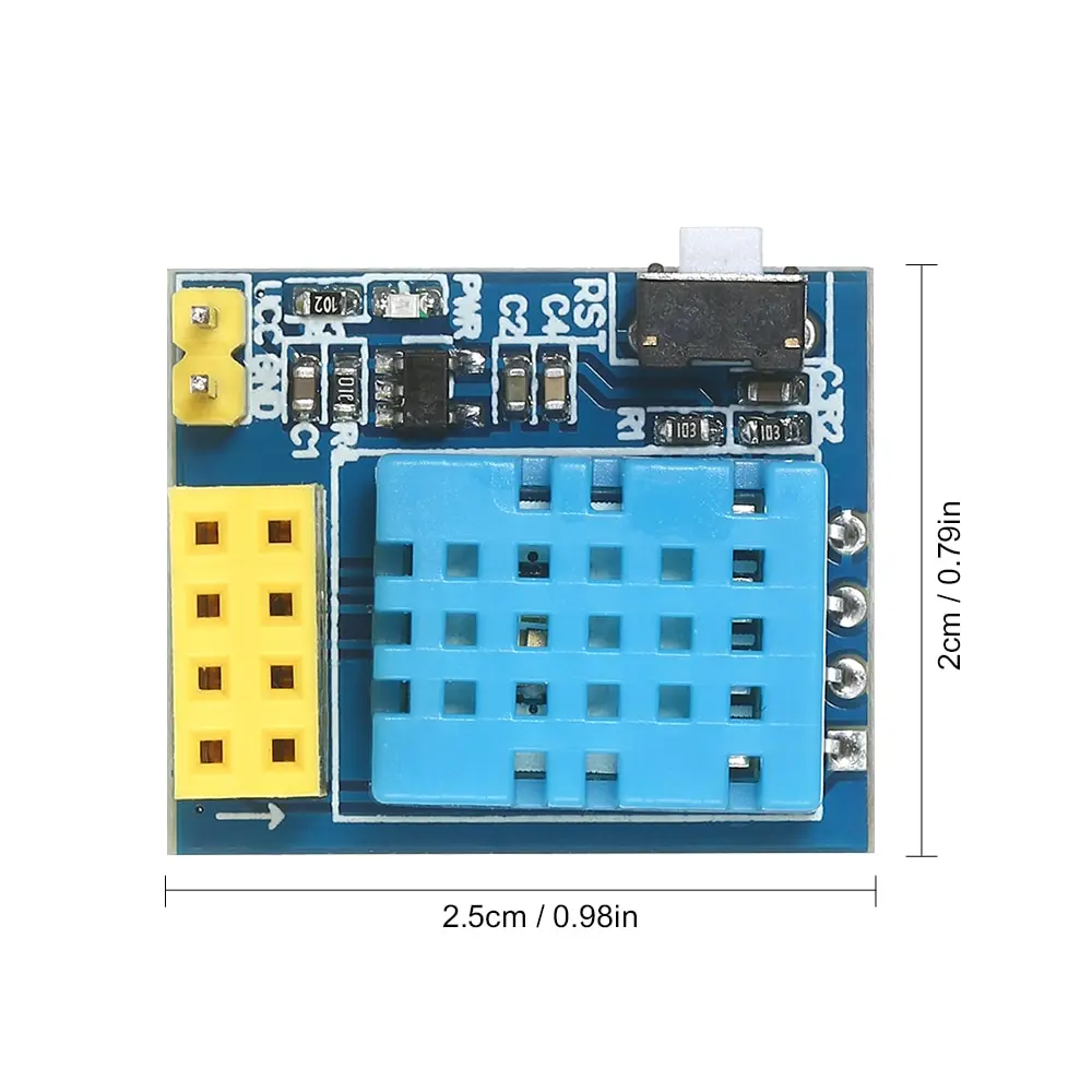 Buy Temperature Humidity Sensor Module ESP8266 DHT11 ESP-01S Serial Wireless Transceiver Adapter Board for Arduino