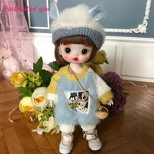 Mini poupées articulées de maquillage pour le visage, 17CM, vêtements de mode, costume princesse, jouet pour fille, BJD, 1/8 