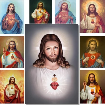 

Sacred heart of Jesus Diamond Painting Religious Diamond Mosaic Christian Diamond Embroidery icons Cross Stitch true love Gift