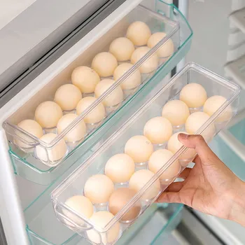 

Refrigerator side door egg box home transparent egg grid kitchen put egg storage box storage box egg rack WF7011027