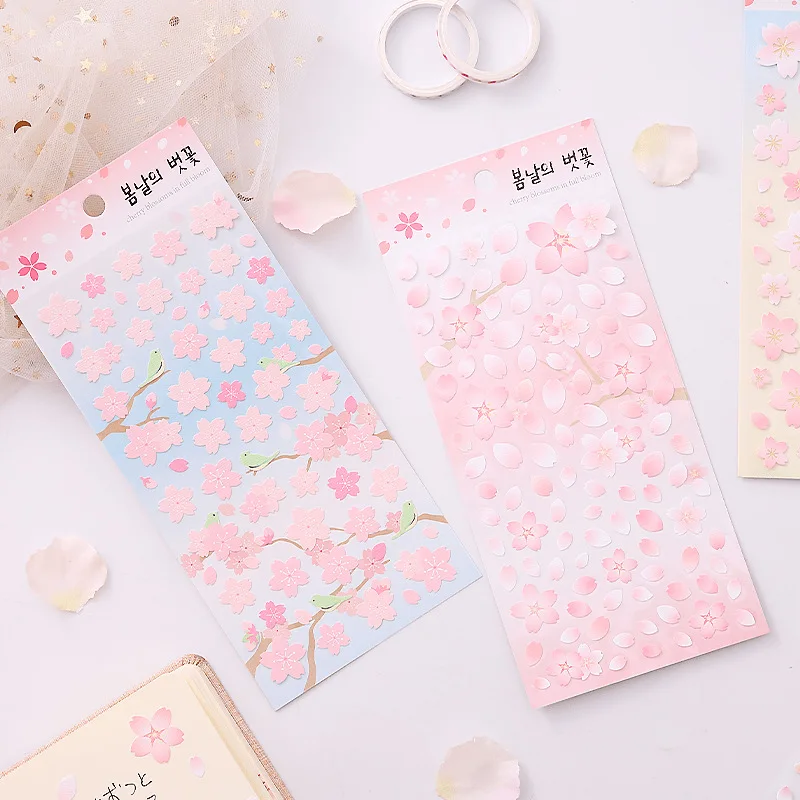 1 шт./лот Kawaii наклейка романтическая вишневый цвет ручная учётная запись наклейки