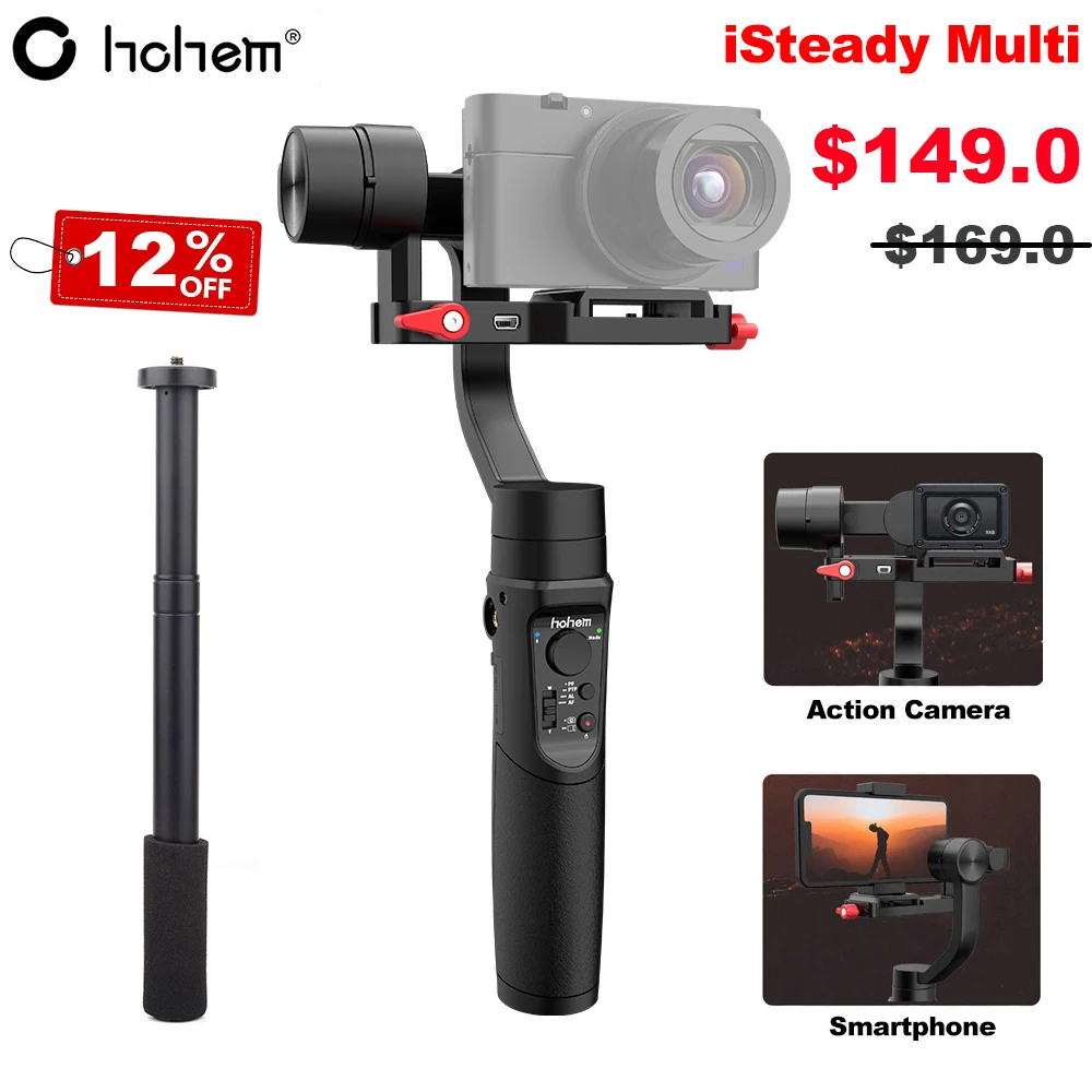Hohem iSteady мульти 3 осевой ручной карданный стабилизатор для Sony RX100 RX0 Canon Camera GoPro Hero 7 6