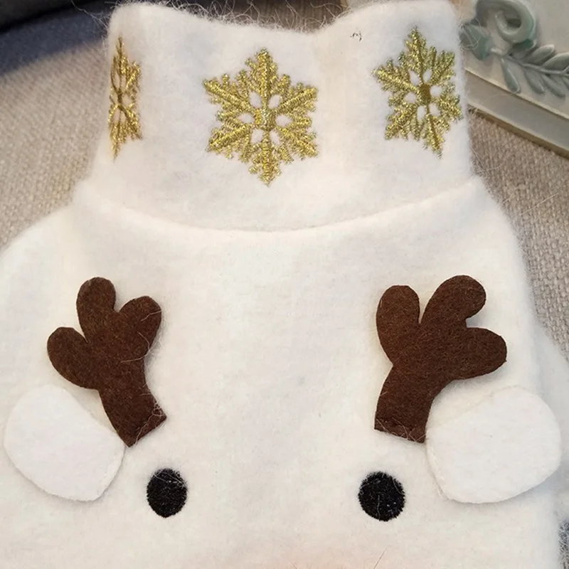 Рождественская Одежда для собак, лося, большой нос, рисунок, ПЭТ, толстовки, элегантное Новогоднее зимнее пальто, маленький щенок, чихуахуа, кошка, одежда