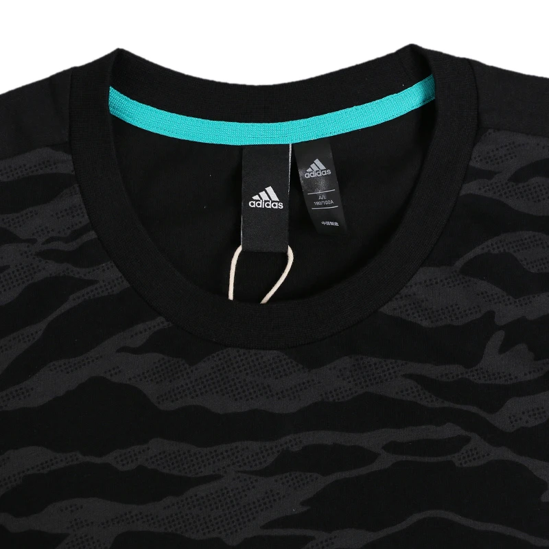 Adidas M графический v-образной КРЕПЕЖНОЙ ПЛАСТИНОЙ LS T Для мужчин футболка с длинными рукавами с круглым воротом и тренировочная рубашка DH3976