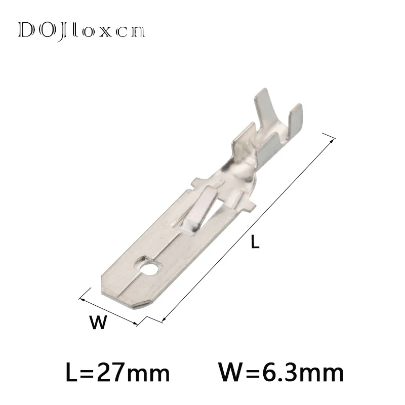 황동 주석 도금 암수 크림프 터미널, 황동 와이어 커넥터, 자동차 릴레이 DJ623-E6.3A/DJ612-6.3B, 6.3mm
