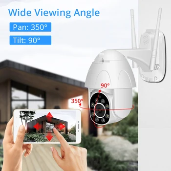 

1080P PTZ Dome IP Camera Auto Tracking Wireless Wifi IP Camera Speed Dome Pan Tilt 4.0X Digital Zoom CCTV Security Surveillance