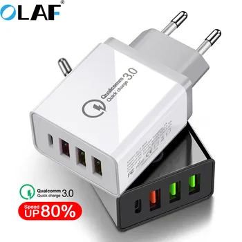 

OLAF PD QC 3.0 FCP 2.4A USB Charger 18W Quick Charge EU US UK Plug for iPhone 11Pro Max For Redmi Note 7 Mobile Phone Adapter