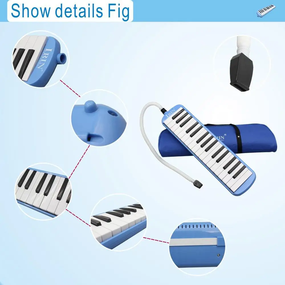 Comfortable New 32 Piano Keys Melodica w/ Carrying Bag Shoulder Strap for Kids Children