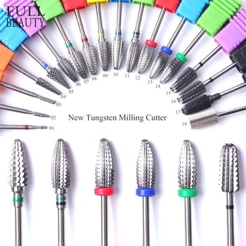 

1PC Tungsten Carbide Manicure Cutters Nail Bits for Electric Milling Drill Pedicure Metal Bit Nail Art Machine Accessory CH1014