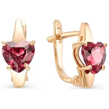 

Magic Stones earrings with 2 corundum Red Gold