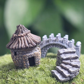

Fairy Cottage Landscape Decor Resin House Garden Ornament