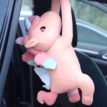 Универсальный автомобильный подвешиваемый бумажный бокс для салфеток, милый держатель салфеток в виде животного, коробка для автомобиля, товары для интерьера автомобиля, коробка для салфеток, аксессуары