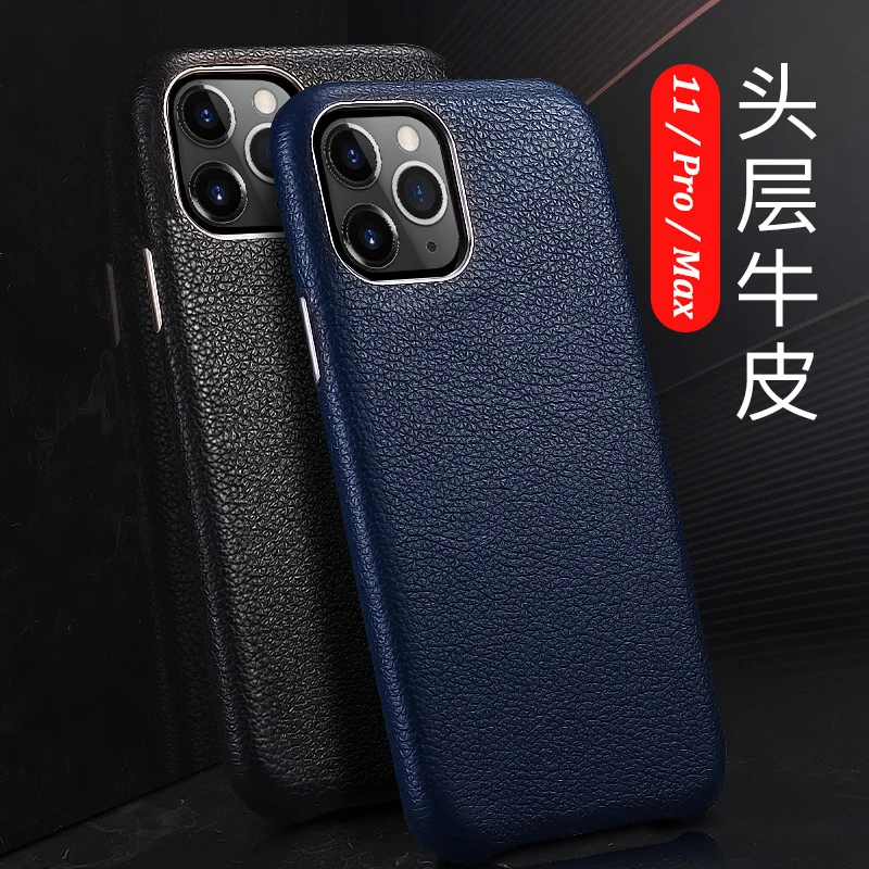 Чехол накладка из натуральной коровьей кожи с полным краем для iPhone 11 Pro Max|Бамперы|
