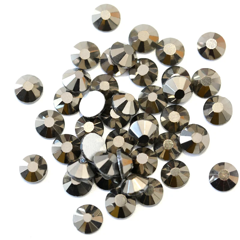 Женские гематитовые Стразы с плоской задней стороной без горячей фиксации