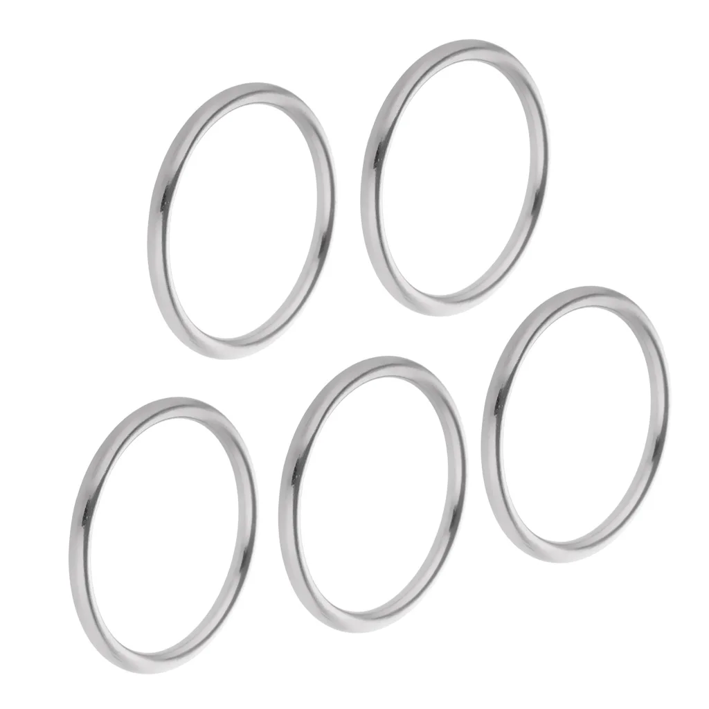 5PCS Durable 304 Stainless Steel Round O Ring For Marine Boat 1'' / 25mm 5PCS Durable 304 Stainless Steel Round O Ring For Marine Boat 1'' / 25mm