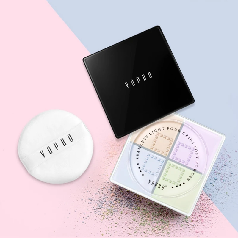 4 стиля, рассыпчатая пудра, шелк, гладкое масло, контроль, четыре сетки, набор, пудра для макияжа, водонепроницаемый, увлажняющий, натуральный консилер SC54