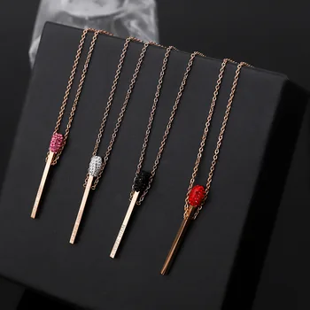 

Simple Personality Does Not Fade Titanium Steel Jewelry Fashion Exquisite Student Accessories Match Shape Pendant Necklace