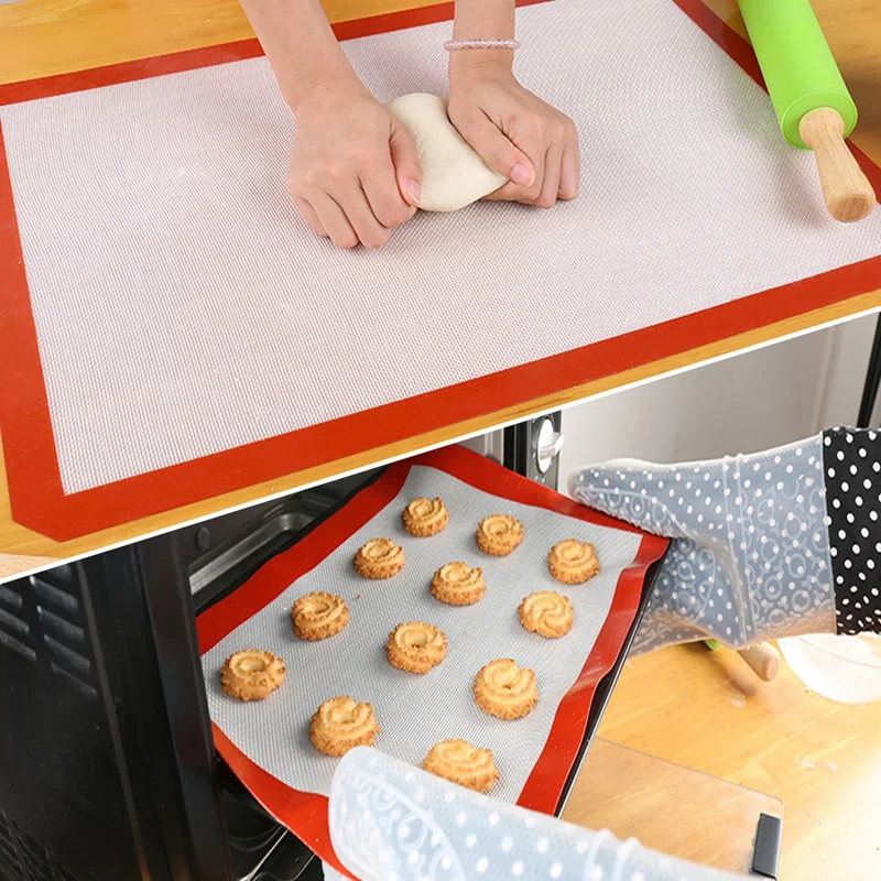 1 шт. многоразовый экологически безопасный силиконовый коврик для выпечки