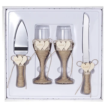 

Personalized 4Pcs Wedding Cake Knife Shovel Wedding Goblet Getcake Shovel Cutter Knife Set Wedding Cake Birthday Gift Party Déco