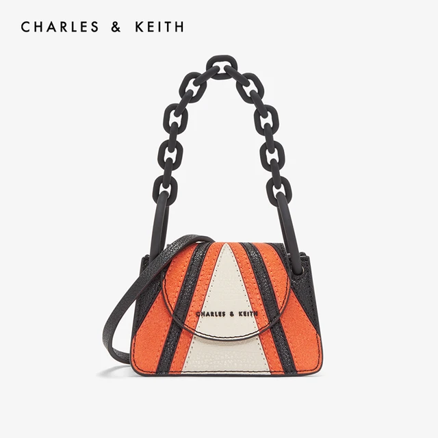 Charles & Keith + Chunky Chain Handle Crossbody Bag