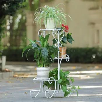 

599 Iron flower stand Floor-standing flower pot rack Multi-layer indoor and outdoor European living room balcony flower shelf