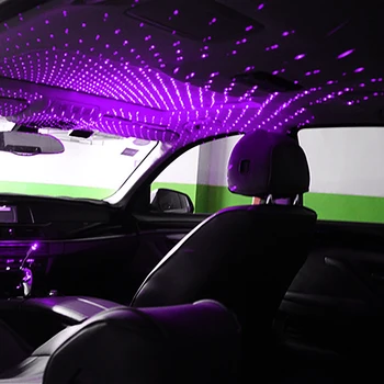 

LED Car Roof Star Night Light Projector Atmosphere Galaxy Lamp USB Decorative Lamp Adjustable Multiple Lighting Effects