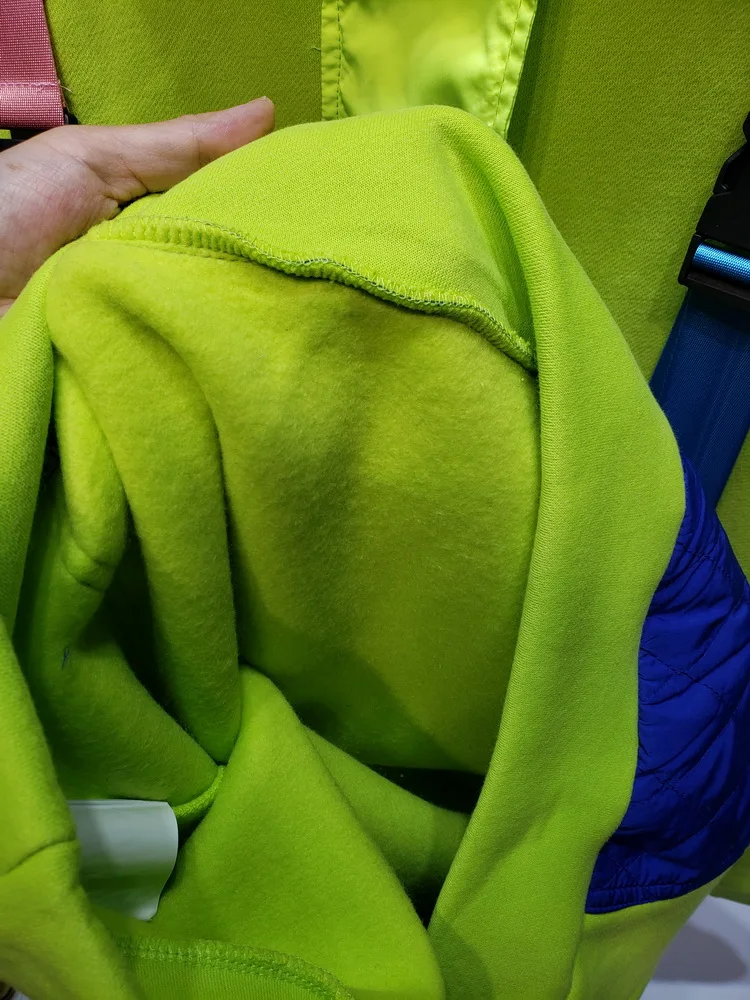 Fluorescent Green Hoodie Personality Strap Fake