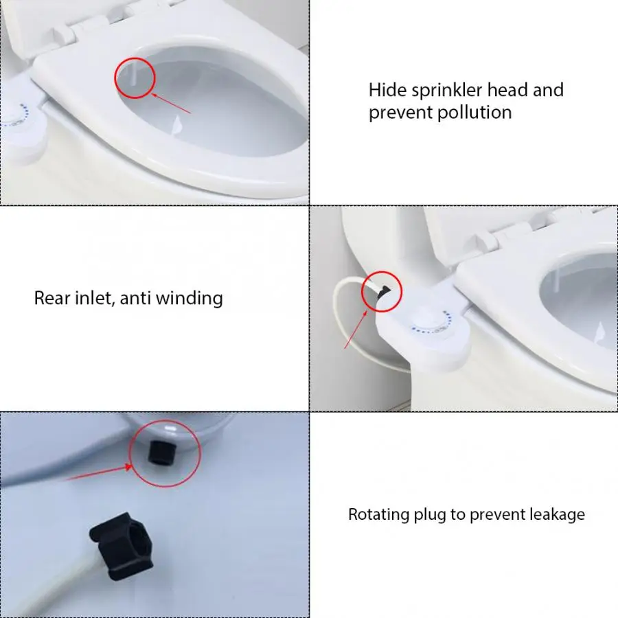 Унитаз биде ванная комната туалет гигиеническое сиденье для биде крепление самоочищающийся сопло регулируемый поток воды Туалет биде