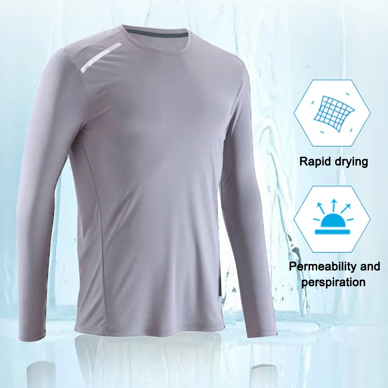 

Newly Men UPF50+ Long Sleeve Performance T-Shirt UV Sun Protection Quick Dry Outdoor Top BFE88