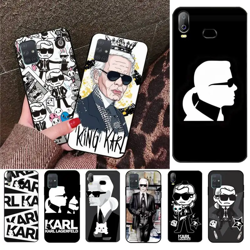 

Lagerfeld Brand designer Phone Case For Samsung Galaxy A21S A01 A11 A31 A81 A10 A20E A30 A40 A50 A70 A80 A71 A51