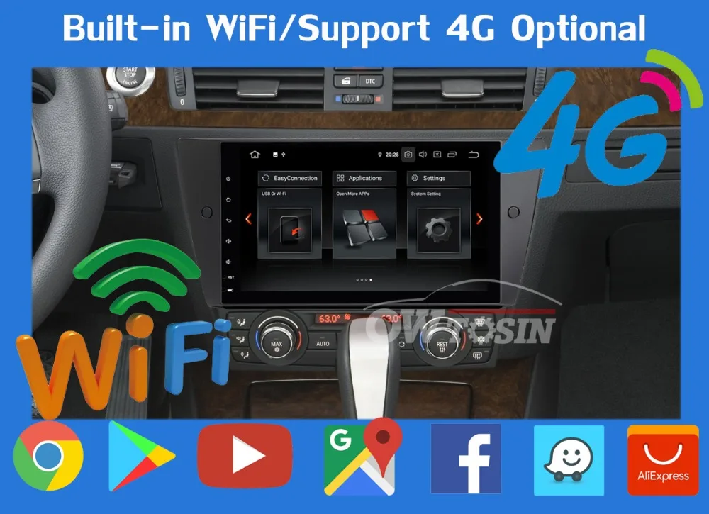 " Android 9,0 PX6 4G+ 64G Автомобильный мультимедийный плеер для BMW 3 серии 318i 320i 325i E90 E91 E92 E93 M3 стерео радио gps DSP CarPlay