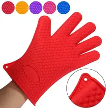 Барбекю поварские рукавицы кухонные термостойкие силиконовые перчатки держатель для посуды для духовки выпечки