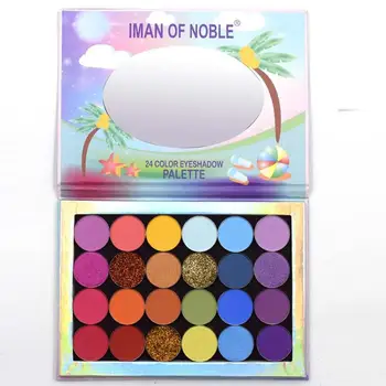 

24 Hawaii Color Eye Shadow Tray Highlight Earth Color Glitter Pearl Matte Eye Shadow Makeup Eyeshadow Palette Cosmetics TSLM1