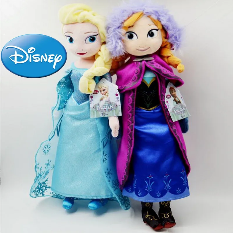YFFSBBGSDK Plush Toys 40 50Cm Princess Doll Snow Queen Anna Elsa Princess Doll Toy Plush Toy Frozen Plush Childrens Toy 