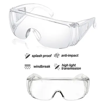 

2020 Rushed New Gafa Protectora Glasses Goggles Lentes De Seguridad Safety Eye For Protection Anti-dust Anti-fog Anti-spit