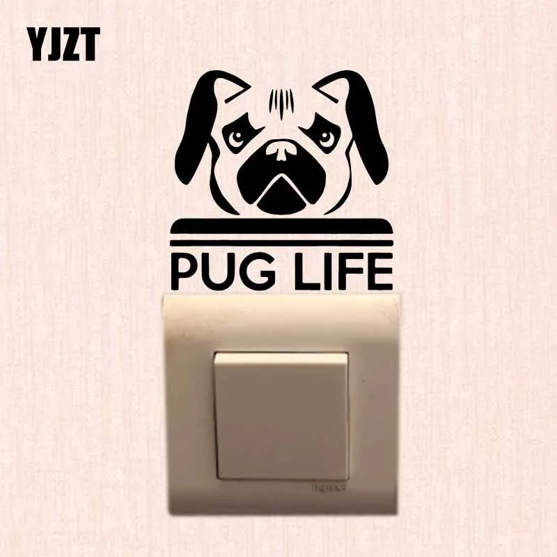 YJZT PUG LIFE виниловые наклейки в виде Фотообоев c переводными картинками дома номер