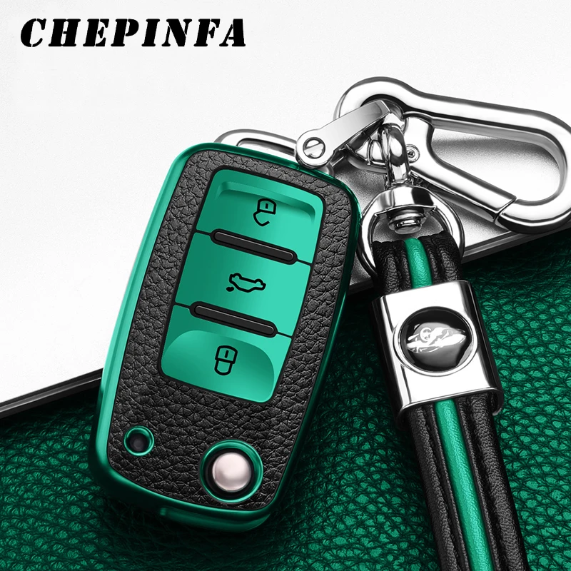 

TPU Car Key Case Full Cover For VW Passat Golf GLI 7 mk7 Jetta Bora Polo Sagitar Tiguan New Auto Key Auto Key Bag Cover keyless