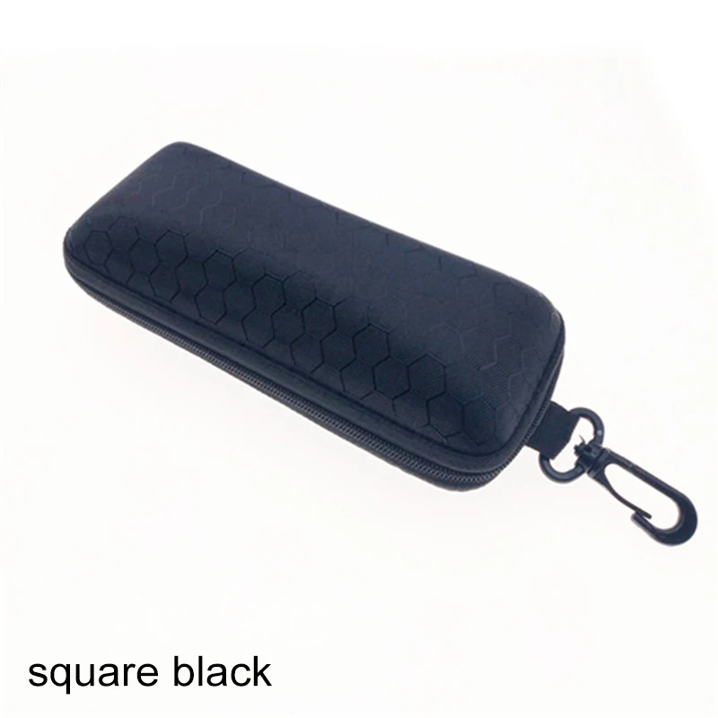 square black Чехлы для очков EVA сумка на молнии легко носить с собой защитные очки Портативные очки посылка солнцезащитные очки коробка для хранения с принтом - Цвет: square black