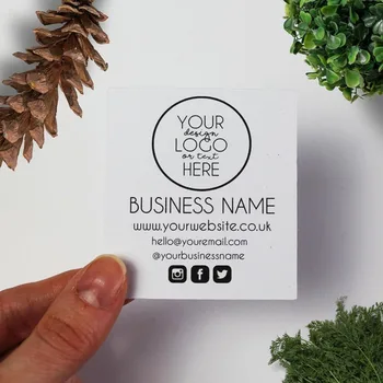 

Custom Mini Business Card Order Cards Your Logo Here Thank you Budget Card Template Minimalist Branding