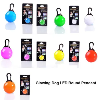 

LED Flashlight Dog Cat Collar Glowing Pendant Night Safety Pet Leads Necklace Luminous Bright Decoration Collars For Dogs