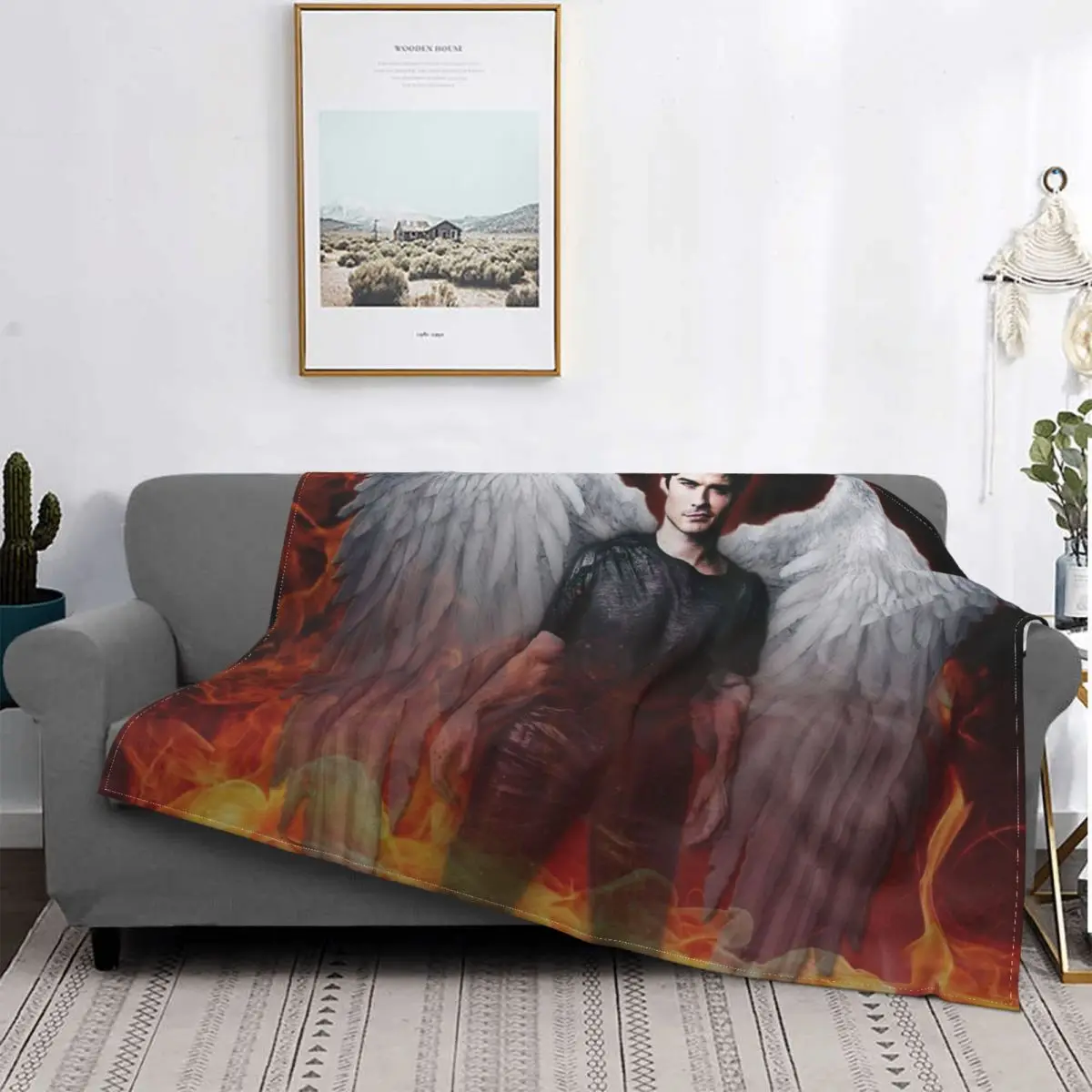 Damon Salvatore Blankets Fleece Decoration Ultrasoft Throw Blankets