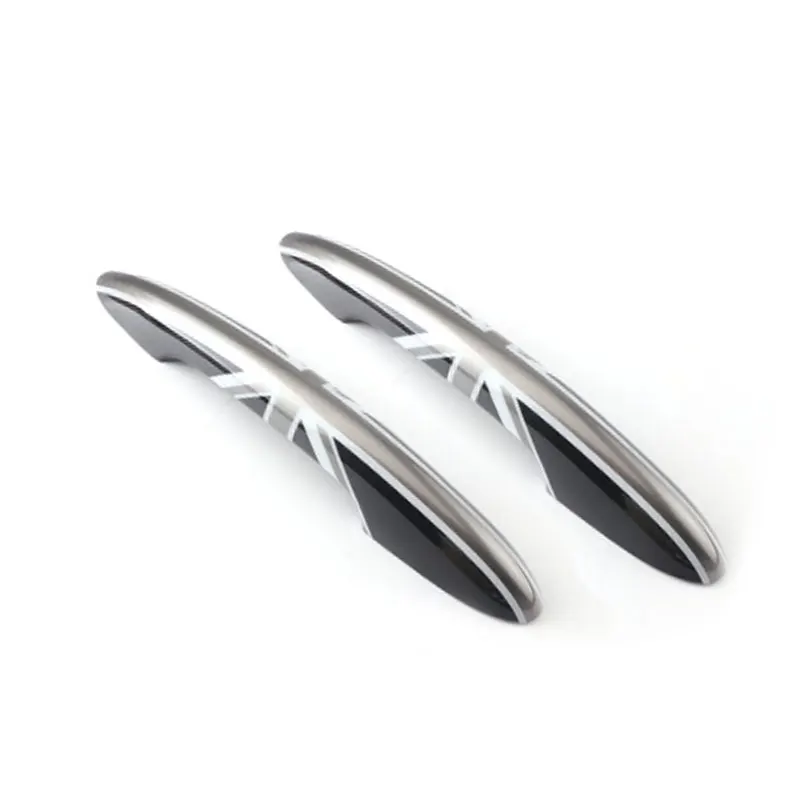 Grey Jack 2pcs KJAUTOMAX для Mini Cooper R55 R56 R60 R61 наружная дверная ручка украшение Checker серый Джек пластиковая наклейка Юнион Джек - Название цвета: Grey Jack 2pcs