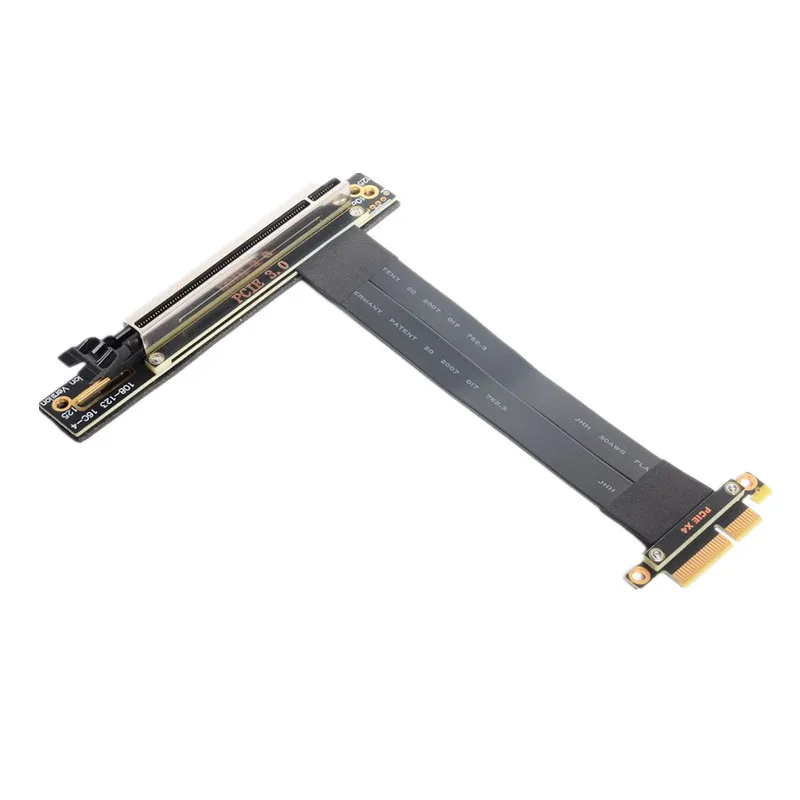 Pci-e 4x 16x Riser Cabo de Extensão Pci Express Pcie x4 para X16 Extensor Adaptador Cabo 0.05m 1m 90 Graus Cabos de computador e conectores - Imagem 2