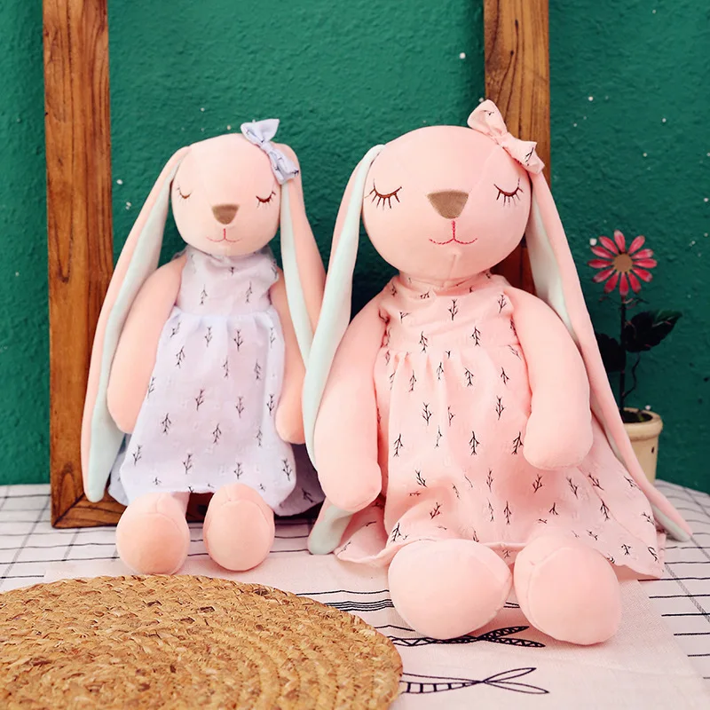 

New Style Ann Rabbit Plush Toy Cute Pink GIRL'S Heart LOVE Rabbit Pillow Doll Bugs Bunny Gift