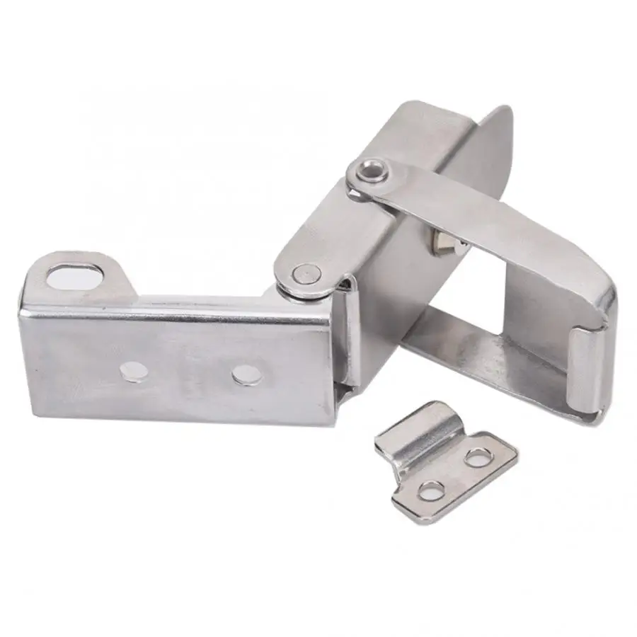 Spring Toggle Hasp Clamp Stainless Steel With Two Keys For Sliding Door Window Furniture Cabinet Drawer Locking furniture hardware,toggle latches,jewelry box hasps,buckle clamp