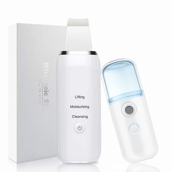 

Ultrasonic Nano Facial Mister,Skin Scrubber Cleaner Face Lifting Peeling Extractor Deep Cleaning Beauty + Facial Steamer Sprayer