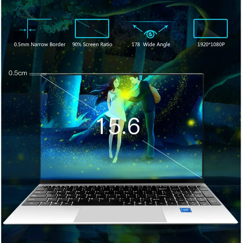15.6 Inch Core i5-4200U Intel Laptop 8GB RAM 64G-1024G SSD Windows 10 Metal Office Notebook Computer Gaming Working Laptop